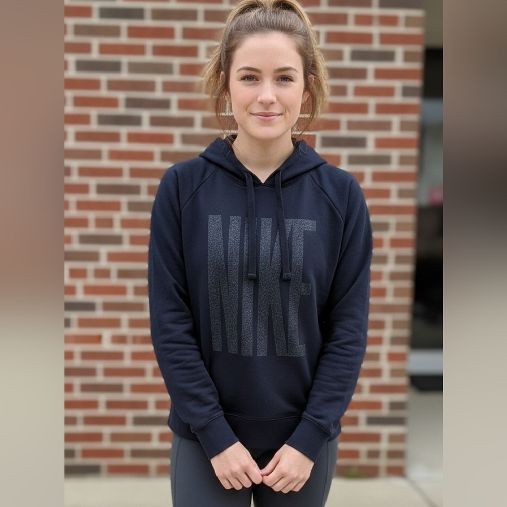 Black Nike glitter oversized hoodie size small